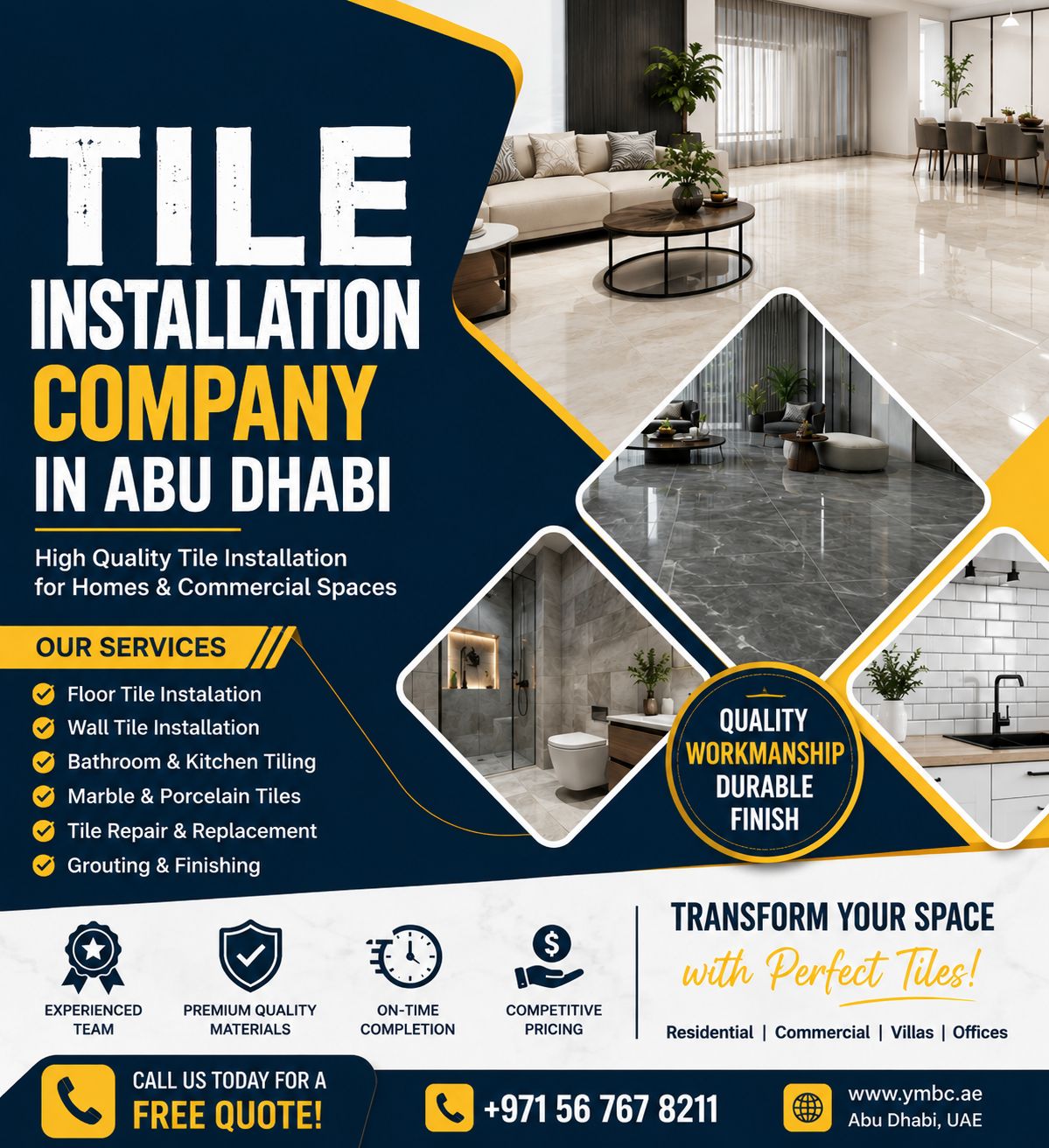 Best Floor Tiles for Villas in Abu Dhabi